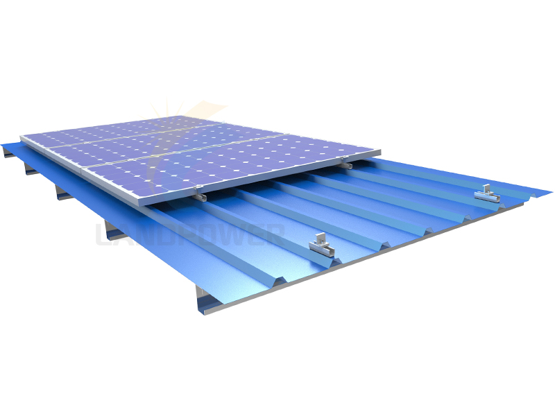 Montage solaire sur toit en métal sur rail en U