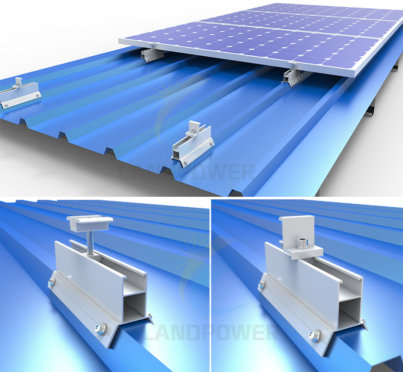 Trapezoidal Sheet Metal Roof Solar Clamps