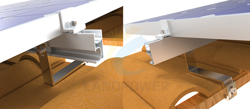 adjustable aluminium tile roof mounting