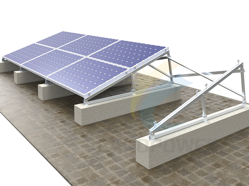 tilt up flat roof solar mounting