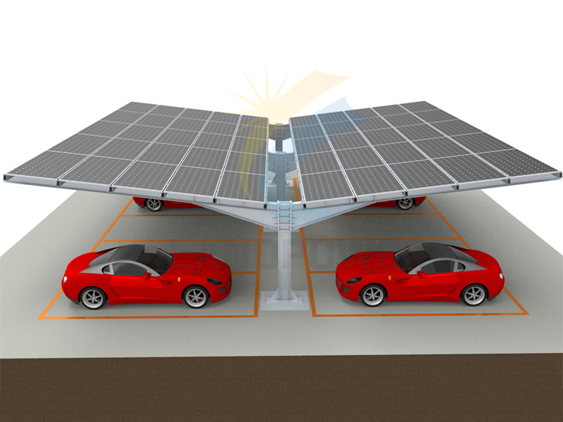 Structure de carport solaire en acier