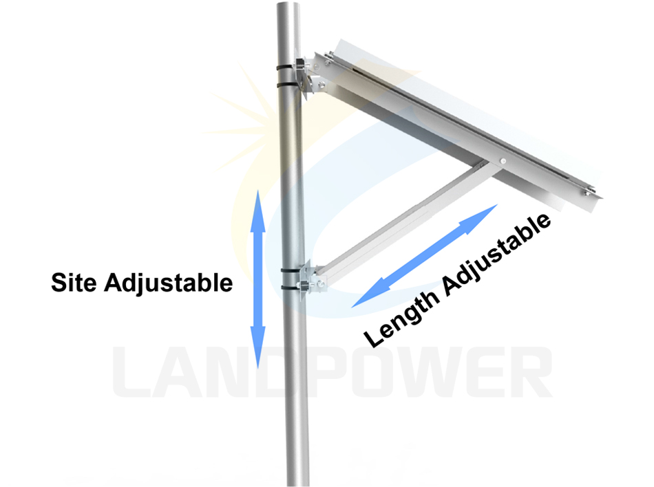 angle adjustable pole mount