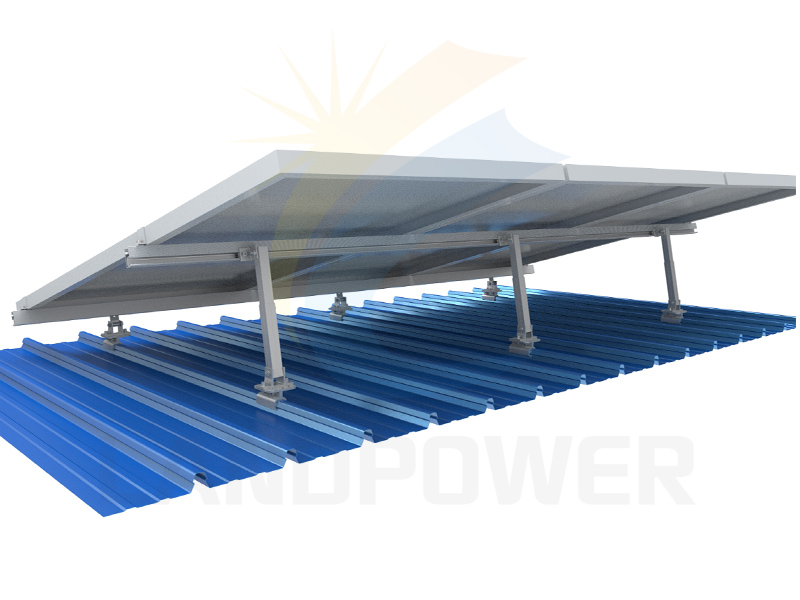 Montage sur toit solaire à inclinaison réglable en angle