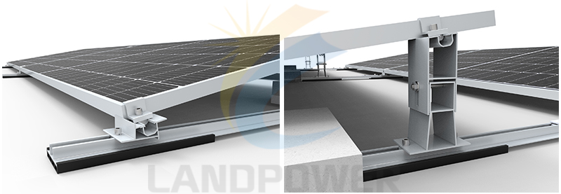 ballasted flat roof short side